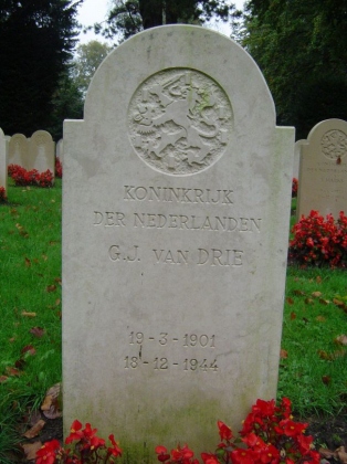 Grafsteen van Gerardus Johannes van Drie