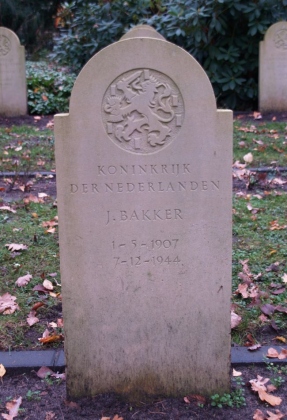 Grafsteen van Jan Bakker