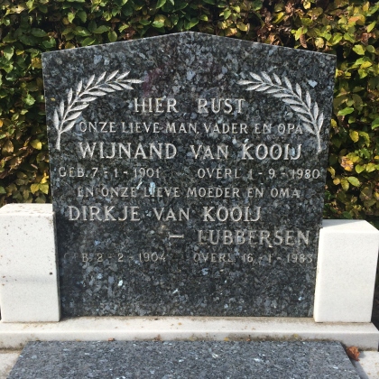 Grafsteen van Wijnand van Kooij