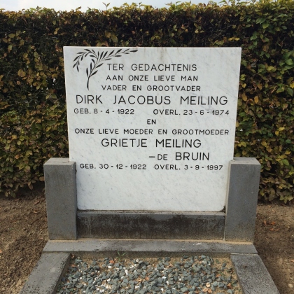 Grafsteen van Dirk Jacobus Meiling