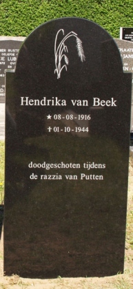 Grafsteen van Hendrika van Beek