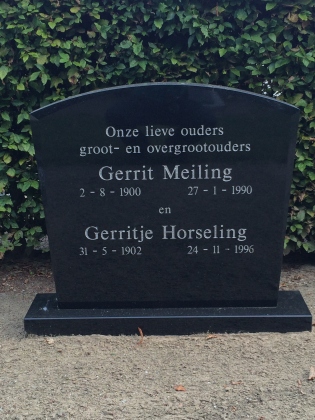 Grafsteen van Gerrit Meiling