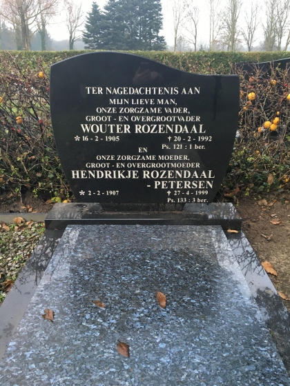 Grafsteen van Wouter Rozendaal