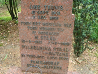Grafsteen van Teunis Bijvank
