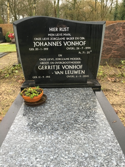 Grafsteen van Johannes Vonhof