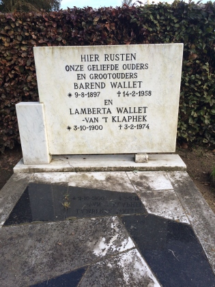 Grafsteen van Barend Wallet