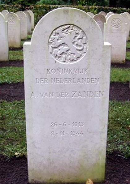Grafsteen van Albertus van der Zanden