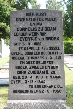 Grafsteen van Dirk Zuiddam